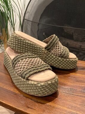 Rag and Bone Knitted Logan slide platform sandal size EU 38/ US 7.5